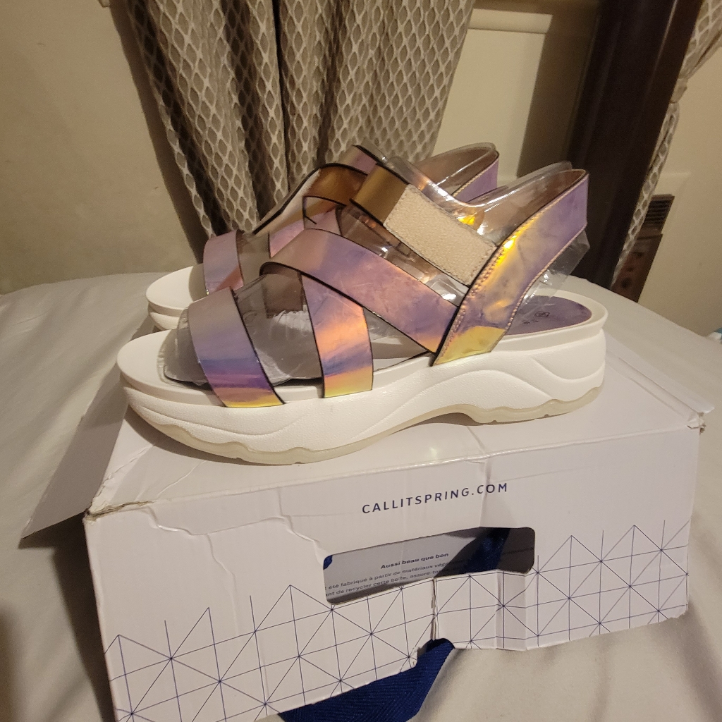 Multi Pink Iridescent Sandals